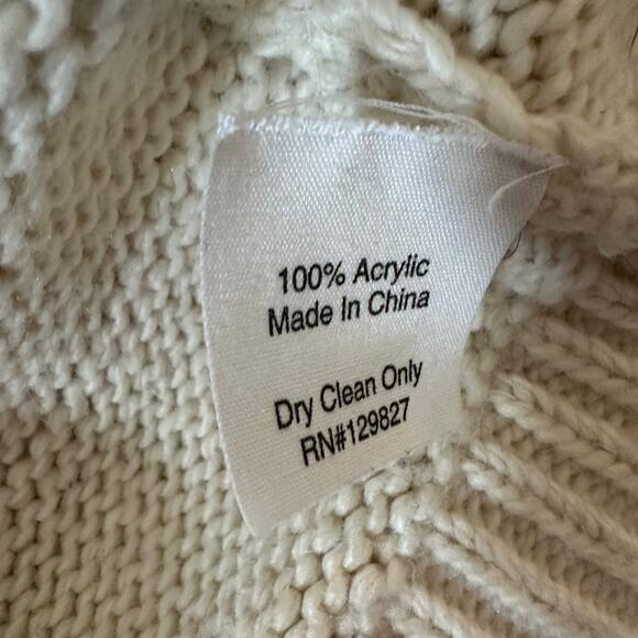 Jen's Pirate Booty Berber Fringe Cardigan Sweater Bomber Jacket Boho Small - Picture 7 of 8